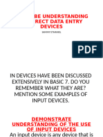 Demonstrate Understanding of Direct Data Entry Devices