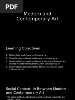 Art Appreciation-Modern and Contemporary Art