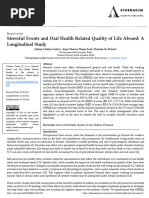 Stressful Events and Oral Health Related Quality of Life Aboard A Longitudinal Study