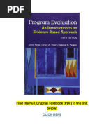 Program Evaluation An Introduction To An Evidence-Based Approach 6th Edition PDF