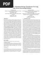 Infomaxformer - Maximum Entropy Transformer For Long Time-Series Forecasting Problem