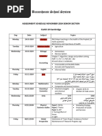 10-C Assessment Schedule For November 2024