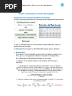 Resumen Evaluación Economica Del Proyecto