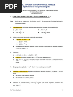 06 Exercicios Propostos Sobre Calculo Diferencial