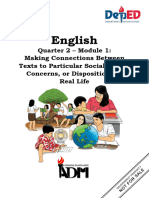 English9 Q2 Mod1 Making Connections Between Texts To Particular Social Issues Concerns or Dispositions in Real Life