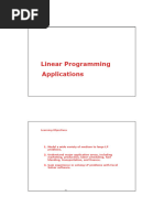 Linear Programming Applications Slides