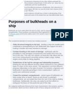 Bulkheads Are An Essential Structural Component of Any Ship