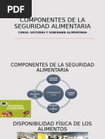 Componentes de La Seguridad Alimentaria: Curso: Sistemas Y Soberanía Alimentaria