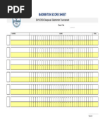 Badminton Score - Card