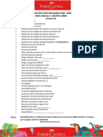 Lista de Utiles Escolares 2024 2025 Prekinder