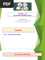 Lecture 13-Exception Handling