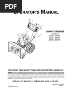 Perator'S Anual: Snow Thrower