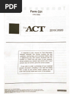 ACT Form C01