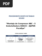 Procedimiento Escrito de Trabajo Seguro Montaje de Plataforma en Tecnofil Pro