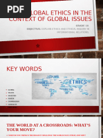 Global Ethics in The Context of Global Issues