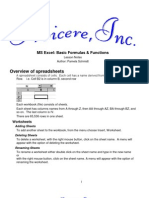 MS Excel (Basic Formulas and Functions)