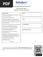 Scholars' Assessment Test 1 - Question