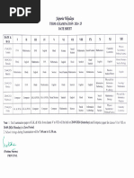 Term I Examination Date Sheet 2024 25