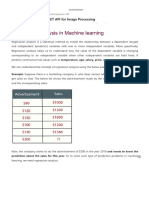 Regression Analysis in Machine Learning