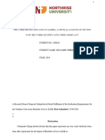 LLB Undergraduate Research Project Proposal Template MUNASHE LLB - 2106610 Edited Version