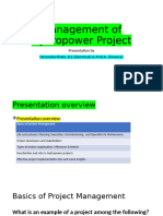 Management of Hydropower Projects