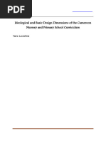 Ideological and Basic Design Dimensions of The Cameroon Nursery and Primary School Curriculum