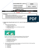 Soal Sas 1 CB Kelas 6 Mapel Ipas