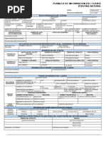 Planilla de Informacion Del Cliente PN