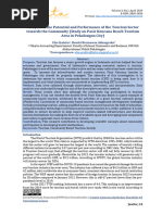 Analysis of The Potentialand Performanceof The Tourism Sector Towards The Community (Study On Pasir Kencana Beach Tourism Area in Pekalongan City)