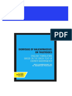 Dionysius of Halicarnassus On Thucydides English Translation Based On The Greek Text of Usener Radermacher W. Kendrick Pritchett (Editor)