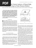 Transient Eddy Current Analysis of Pulsed Eddy Current Testing by Finite Element Method