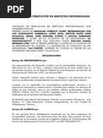 Contrato de Prestacion de Servicios Profesionales