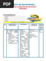 2° Sesión Día 1 Leemos La Receta de Un Plato Peruano