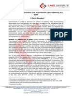 The Impact of Arbitration and Conciliation Act 2019