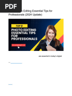 Top 8 Photo Editing Essential Tips For Professionals