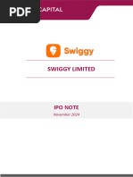 Swiggy LTD - IPO Note - Nov'2024