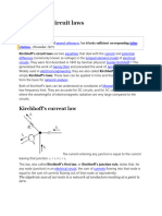 Kirchhoff's Circuit Laws Kirchhoff's Circuit Laws: Kirchhoff's Current Law Kirchhoff's Current Law