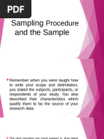 Sampling Procedure