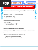 Magnitudes Proporcionales para Quinto de Primaria1