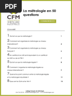 La Mtrologie en 50 Questions SOMMAIREprotg