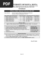 M.Pharm. Admission Notification 2024-25