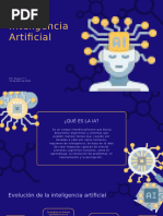 Presentación Inteligencia Artificial Tecnológica Ilustrada Azul y Amarillo