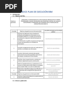 Índice Plan de Ejecución Bim 2