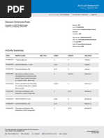 Ansoor Ehmood Han: Account Statement