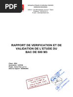 Rapport Vérification Et Validation Du Bac 500m3 Avec Actualisation Note de Calcul