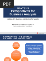 Mod 6-7 Business Architecture Perspective