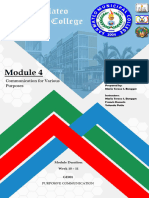 GE001 Module 4 Communication For Various Purposes