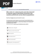 Who Visits U S National Parks and Who Doesn T A National Study of Perceived Constraints and Vacation Preferences Across Diverse Populations