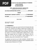 Car Truck Distributors Limited Vs MKB Company LTD Another (Misc Application 688 of 2021) 2022 TZHCLandD 198 (31 March 2022)