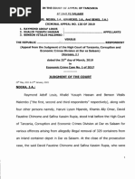 Raymond Adolf Louis 2 Others Vs Republic (Criminal Appeal No 120 of 2019) 2022 TZCA 3 (27 January 2022)